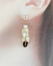 画像をギャラリービューアに読み込む, ニイハウシェル&ウランガラス ピアス