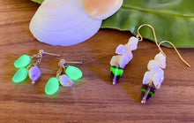 画像をギャラリービューアに読み込む, ニイハウシェル&ウランガラス ピアス