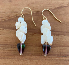 画像をギャラリービューアに読み込む, ニイハウシェル&ウランガラス ピアス